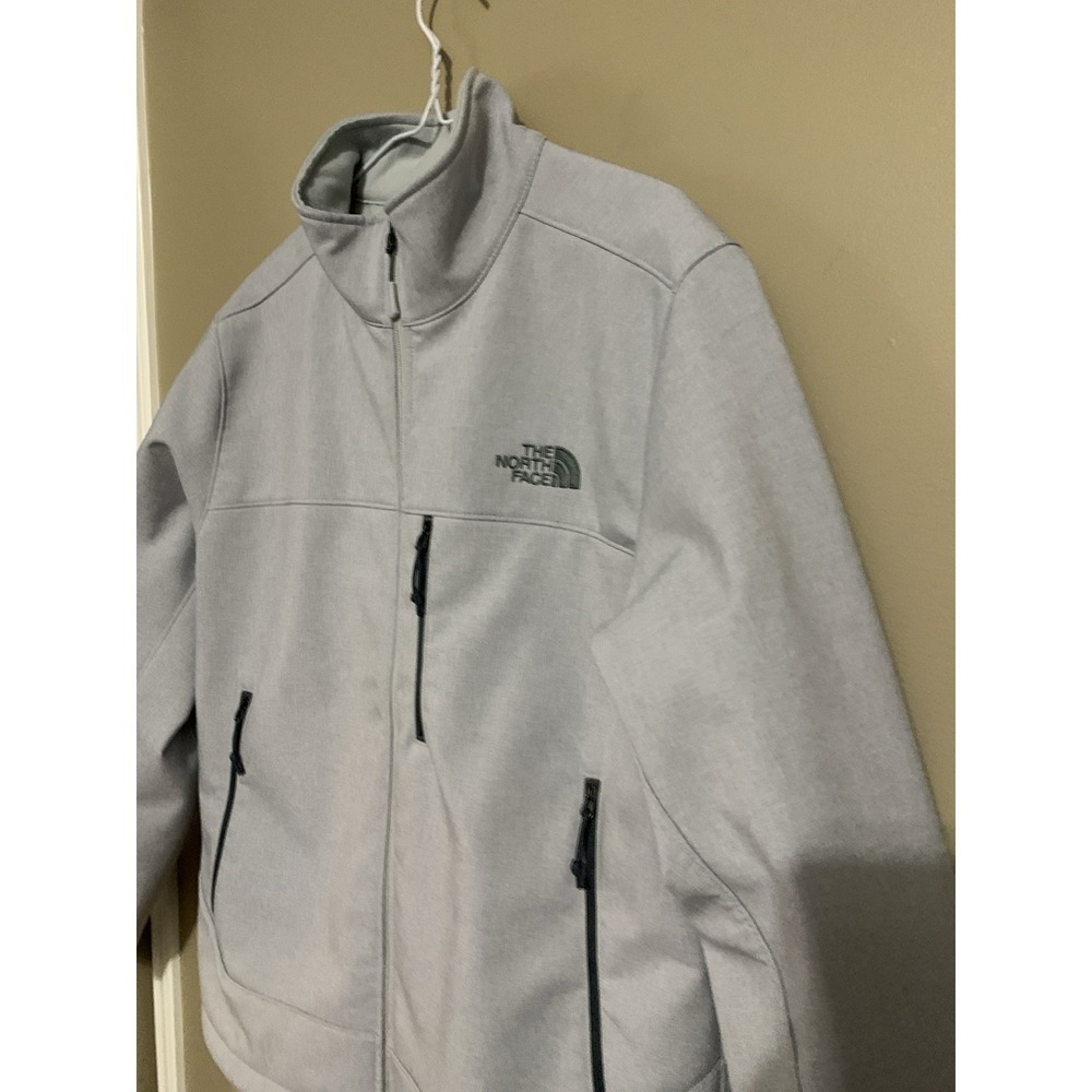 The North Face Windwall Jacket Soft Shell Fleece Lined Men's M Gray Windbreaker - Picture 6 of 16